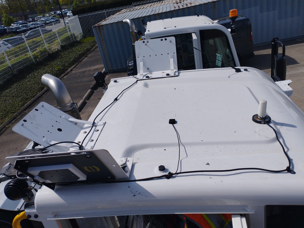 Multiple antennas installed on YardHog roof